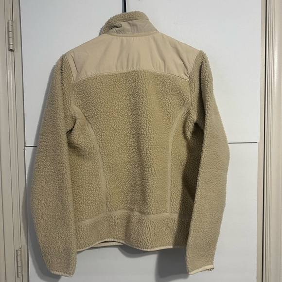 Patagonia Retro-X Dark Natural Ivory Beige Full Zip Fleece Coat Women's Sizes L - Picture 3 of 4